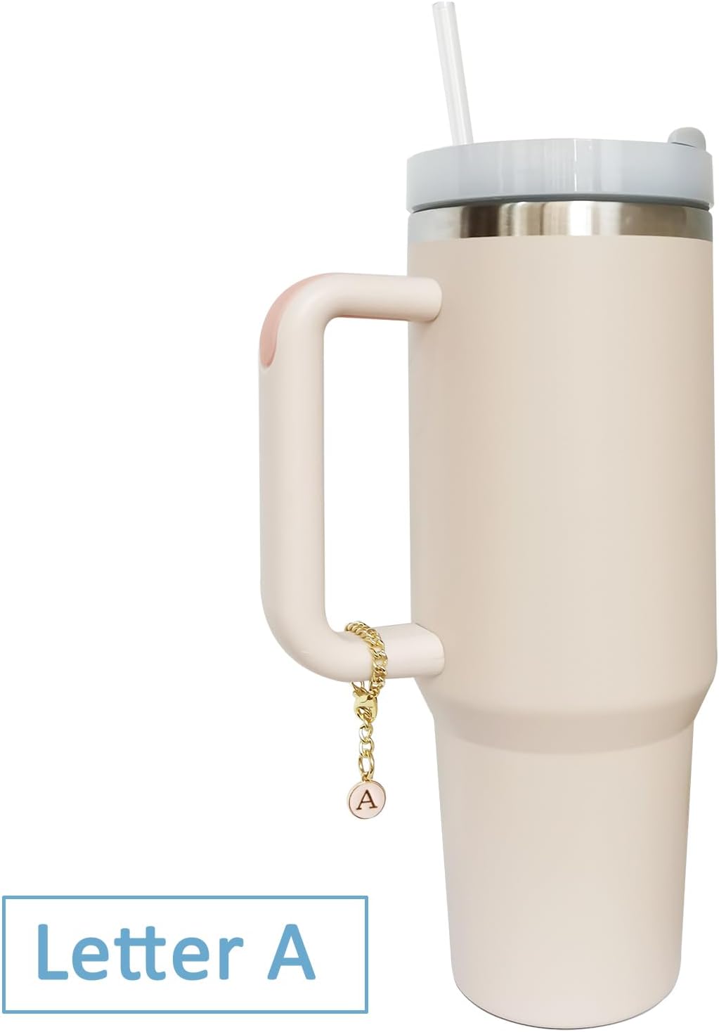 Personal Charm – Initial Letter Tumbler ID Accessory with Lobster Clasp for 30oz & 40oz Handles