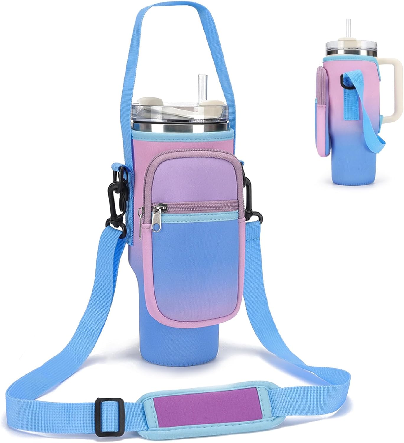 Nomad Mag-Grip Handle Sling – 2-in-1 Magnetic Phone Mount & Silicone Water Bottle Carrier for 32oz–40oz Tumblers