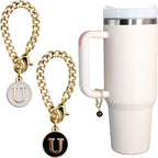 Personal Charm – Initial Letter Tumbler ID Accessory with Lobster Clasp for 30oz & 40oz Handles