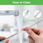 Portable Collapsible Travel Straw with Keychain Case