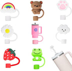 Silicone Straw Cover Set – Dust-Proof & Reusable Straw Toppers for 10mm Tumbler Straws