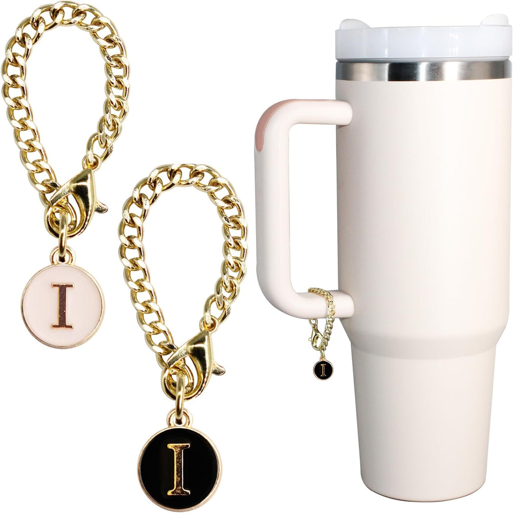 Personal Charm – Initial Letter Tumbler ID Accessory with Lobster Clasp for 30oz & 40oz Handles