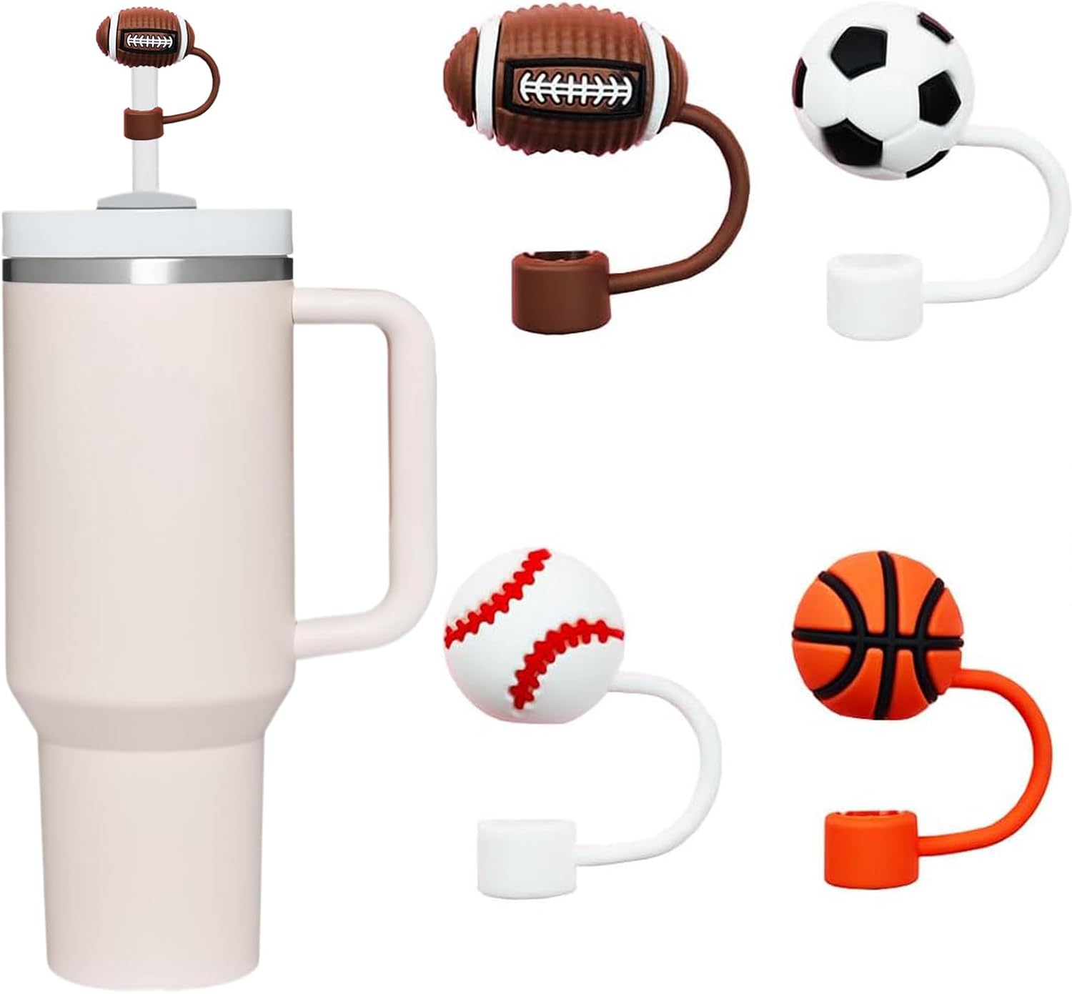 Silicone Straw Cover Set – Dust-Proof & Reusable Straw Toppers for 10mm Tumbler Straws