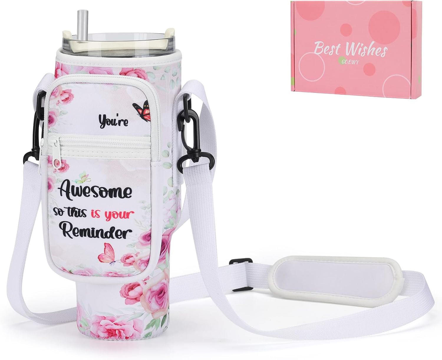 Nomad Mag-Grip Handle Sling – 2-in-1 Magnetic Phone Mount & Silicone Water Bottle Carrier for 32oz–40oz Tumblers