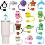 Silicone Straw Cover Set – Dust-Proof & Reusable Straw Toppers for 10mm Tumbler Straws