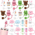 Silicone Straw Cover Set – Dust-Proof & Reusable Straw Toppers for 10mm Tumbler Straws
