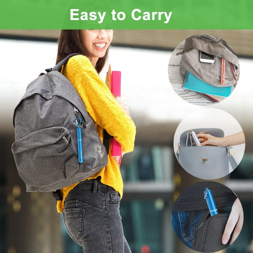 Portable Collapsible Travel Straw with Keychain Case