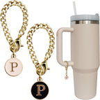 Personal Charm – Initial Letter Tumbler ID Accessory with Lobster Clasp for 30oz & 40oz Handles