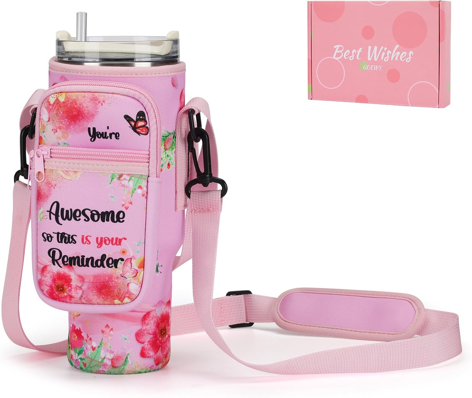 Nomad Mag-Grip Handle Sling – 2-in-1 Magnetic Phone Mount & Silicone Water Bottle Carrier for 32oz–40oz Tumblers