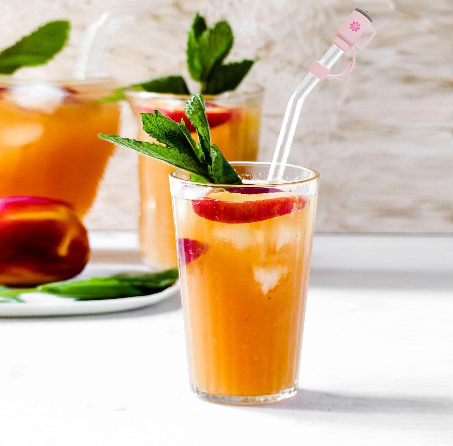 Silicone Straw Cover Set – Dust-Proof & Reusable Straw Toppers for 10mm Tumbler Straws