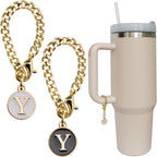 Personal Charm – Initial Letter Tumbler ID Accessory with Lobster Clasp for 30oz & 40oz Handles