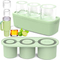 Silicone Cylinder Ice Mold with Lid – Slow-Melting Hollow Ice Cube Tray for 30oz & 40oz Tumblers, BPA-Free Silicone