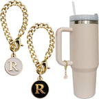 Personal Charm – Initial Letter Tumbler ID Accessory with Lobster Clasp for 30oz & 40oz Handles