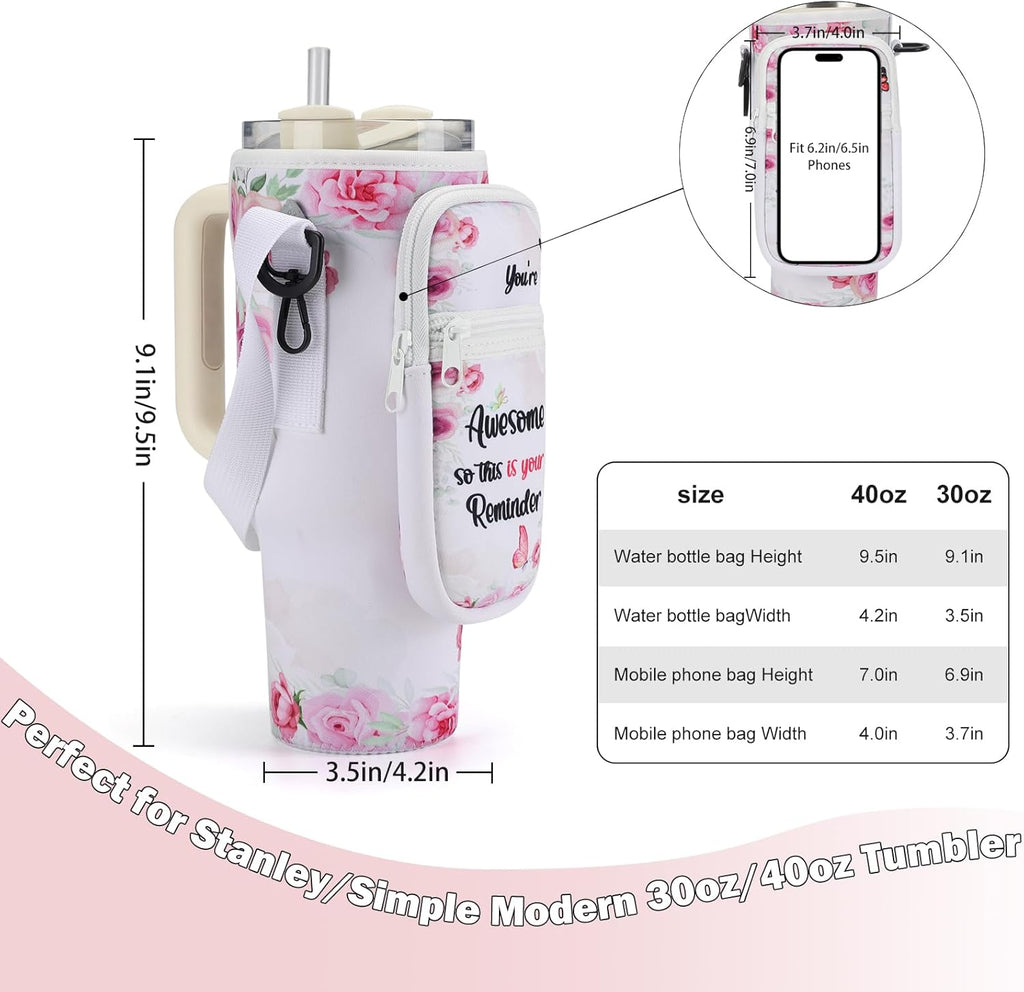 Nomad Mag-Grip Handle Sling – 2-in-1 Magnetic Phone Mount & Silicone Water Bottle Carrier for 32oz–40oz Tumblers