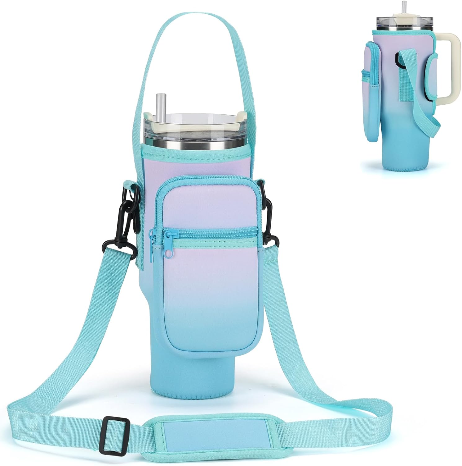 Nomad Mag-Grip Handle Sling – 2-in-1 Magnetic Phone Mount & Silicone Water Bottle Carrier for 32oz–40oz Tumblers