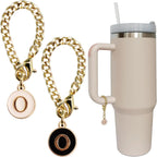Personal Charm – Initial Letter Tumbler ID Accessory with Lobster Clasp for 30oz & 40oz Handles