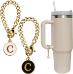 Personal Charm – Initial Letter Tumbler ID Accessory with Lobster Clasp for 30oz & 40oz Handles