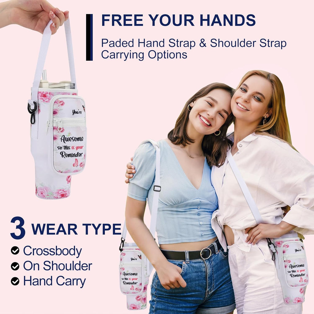 Nomad Mag-Grip Handle Sling – 2-in-1 Magnetic Phone Mount & Silicone Water Bottle Carrier for 32oz–40oz Tumblers
