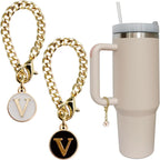 Personal Charm – Initial Letter Tumbler ID Accessory with Lobster Clasp for 30oz & 40oz Handles