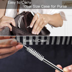 Set of 16 Reusable Stainless Steel Straws with Travel Case Cleaning Brush Silicone Tips Eco Friendly Extra Long Metal Straws Drinking for 20 24 30 Oz Tumbler, Silver